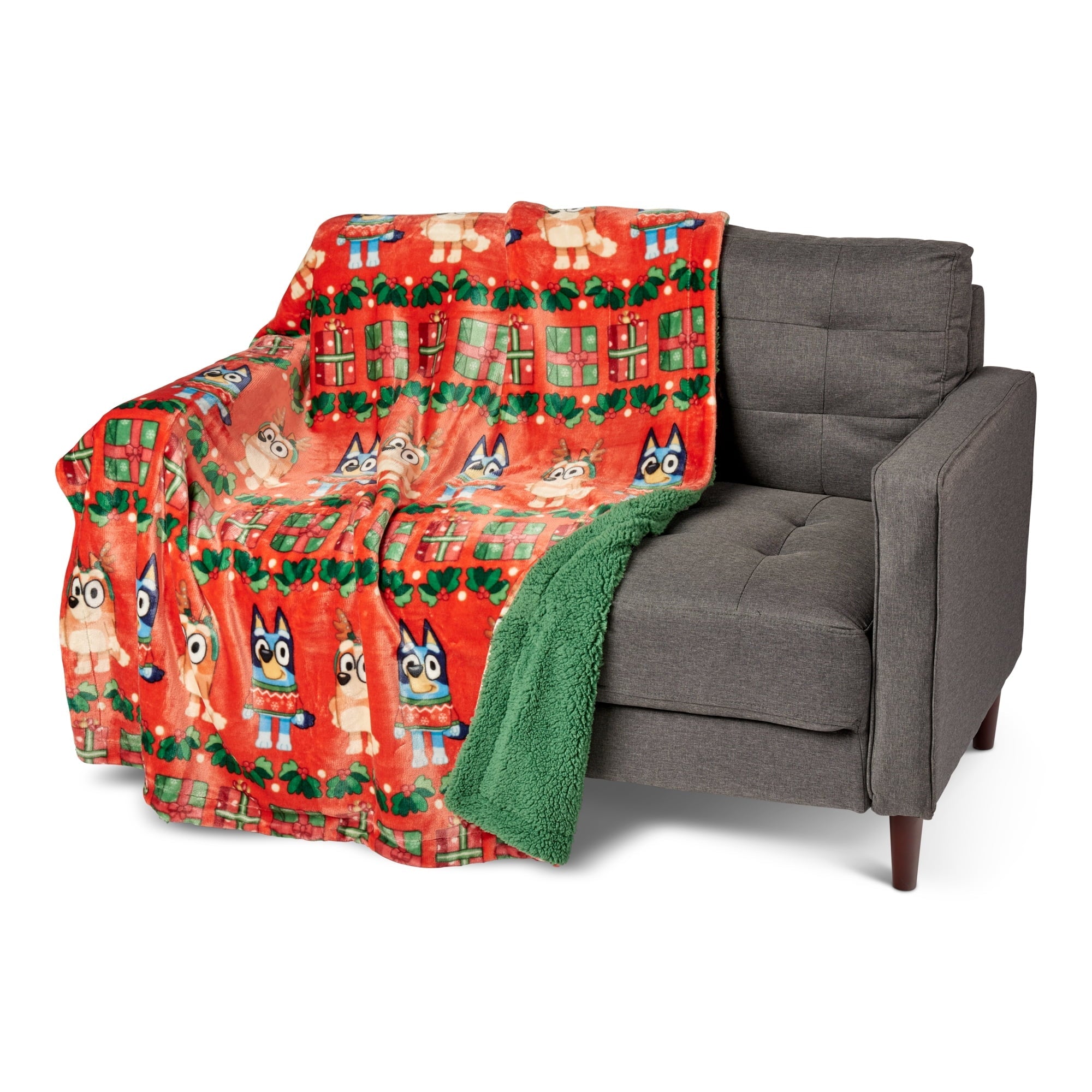 Decorative Knitted Holidays are Nice Silk Touch Throw Blanket with Sherpa Reverse 50 x 60 inches - Luxury Knitted Decorative Throw Blanket with Fringes Detail