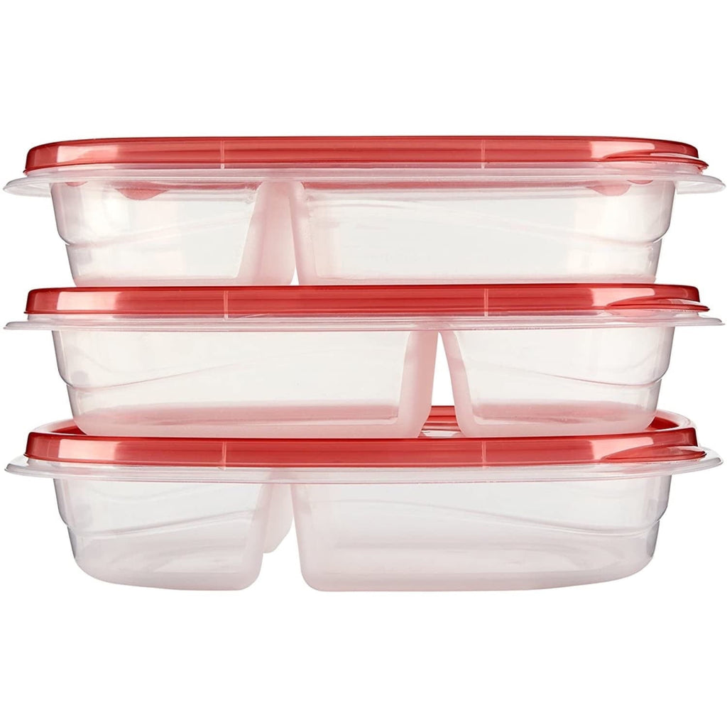 Playful Geometric alongs Divided Rectangular Food Storage Containers, 3.7 Cup, 3-Pack - Fun Food Fidget Cookie Squishable Toy Detail