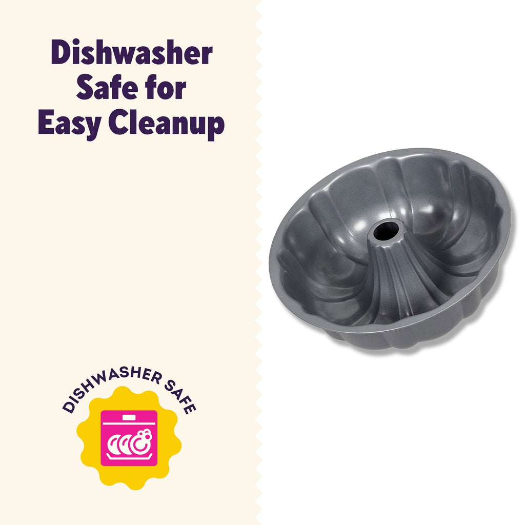 Multi-Functional Everyday Non-Stick Bundt Cake Pan 9.51" Fluted Tube Baking Pan, Packaging May Vary - Kitchen Gadget Tool for Quick Food Prep Detail
