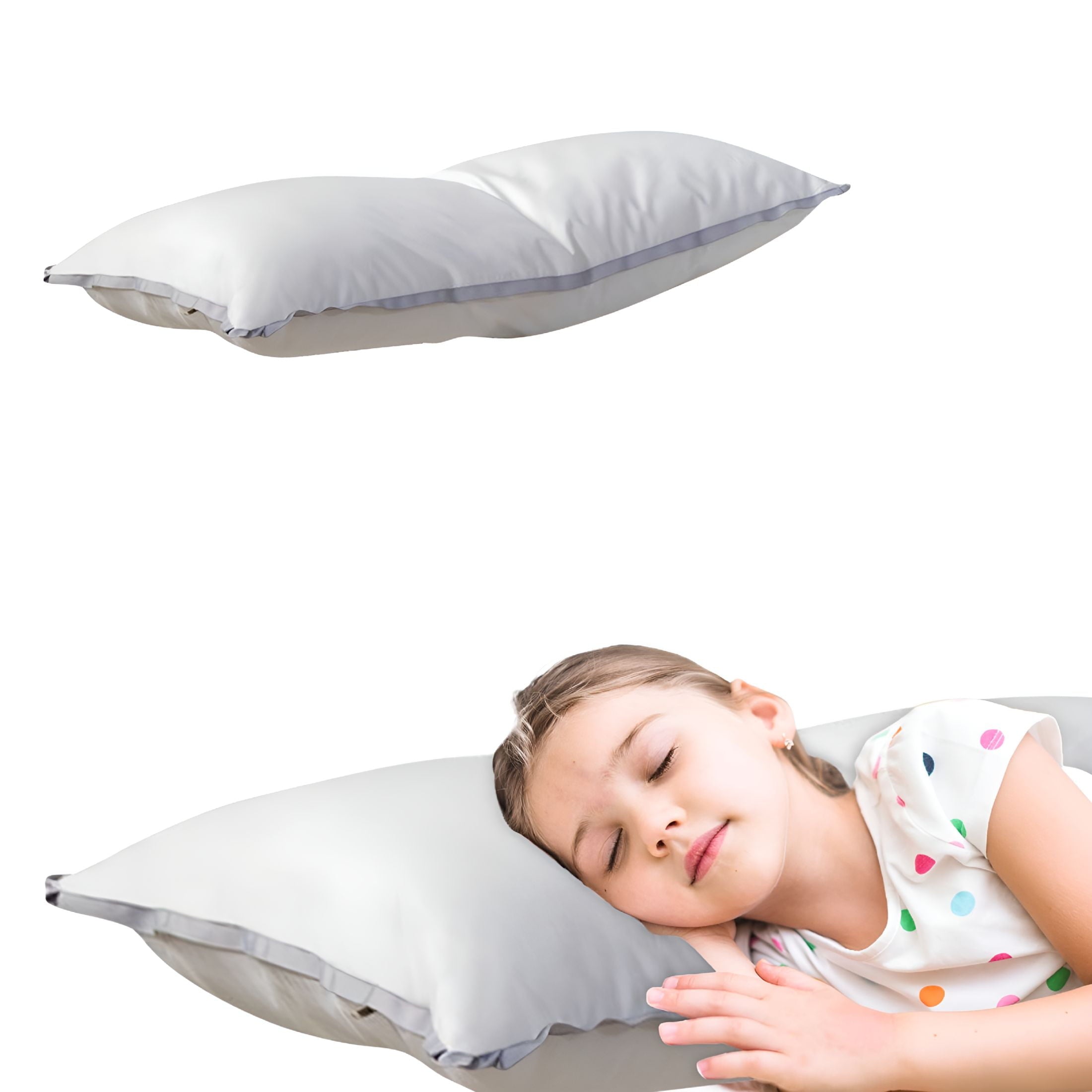 Fluffy Shredded Flat Soft Thin Pillows Queen Size Bed Pillow Hotel Pillows with Down Alternative Fill for Side Back Stomach Sleepers,... - Ergonomic Memory Foam Pillow for Neck Pain Support Detail