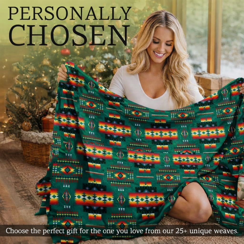 Decorative Knitted Sacred Thread Fleece Blanket South Western, Reversible Mexican, Vibrant Aztec Blankets and Throws for Aztec Decor for... - Lightweight Plush Warm Blanket for All Seasons Detail