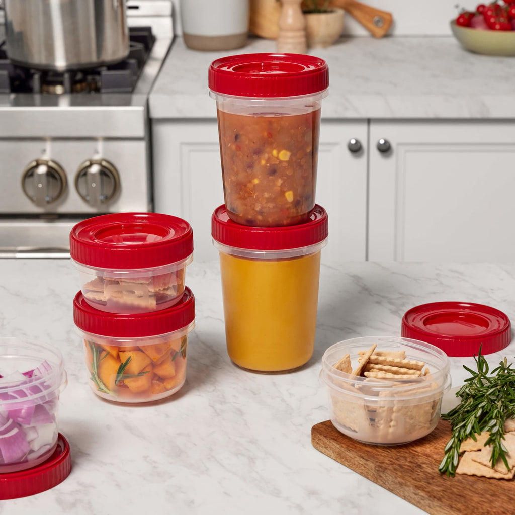 Sweet Treat Shaped 12 Piece Food Storage Set, Red - Deliciously Soft Cupcake Sensory Glob Detail