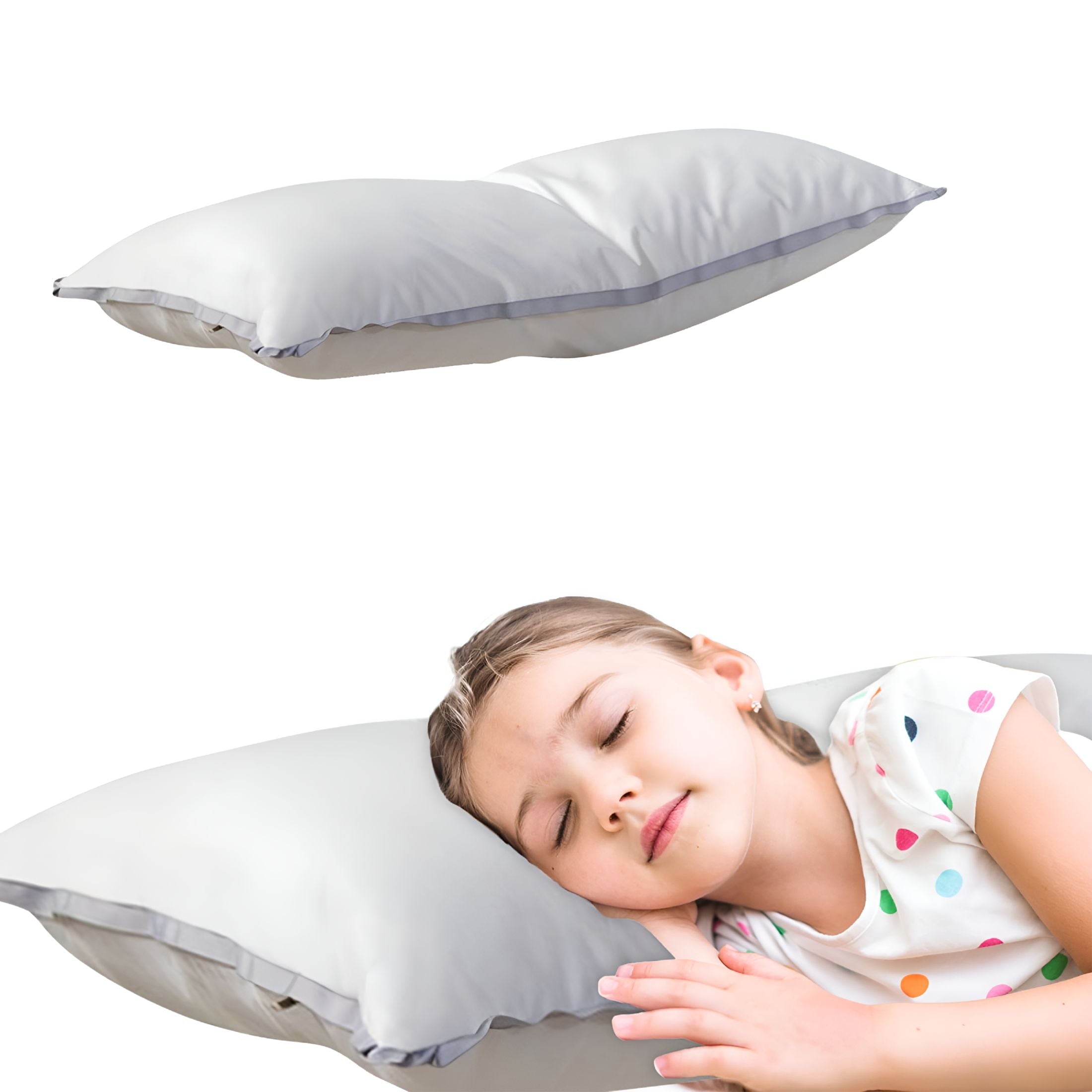 Fluffy Shredded Flat Soft Thin Pillows Queen Size Bed Pillow Hotel Pillows with Down Alternative Fill for Side Back Stomach Sleepers,... - Ergonomic Memory Foam Pillow for Neck Pain Support Detail
