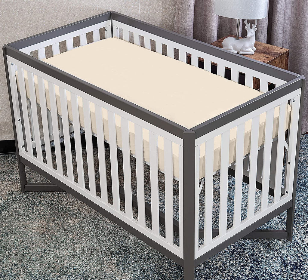 Wrinkle-Resistant Luxurious Hotel Quality Crib Fitted Sheet – 100% Cotton – Ultra Soft, Skin-Friendly & Hypoallergenic – Deep Pocket Fi... - Luxury Bed Sheet Set with Deep Pockets Detail