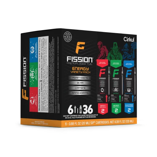 Refreshing Electrolyte Fission 6-Pack Variety Pack 97EI - Electrolyte Hydration Enhanced Taste Cartridges Detail