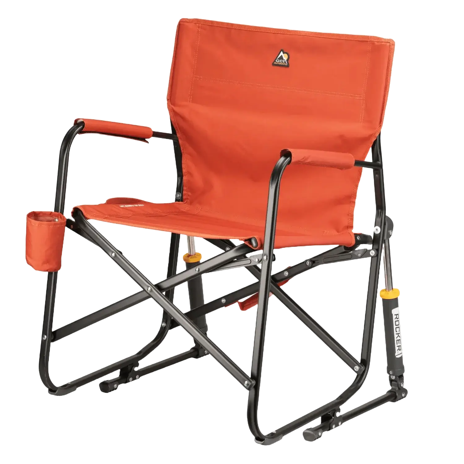 Luxury Camp Freestyle Rocker - Pumpkin Spice - Choice 373 - RoadTrip Rocker Smooth Motion Camp Chair Detail