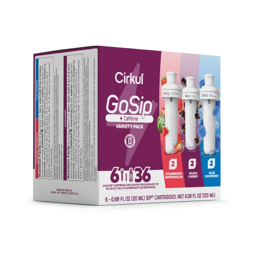 Zero-Calorie GoSip 6-Pack Variety Pack CB6Q - Zero-Calorie Multi-Flavor Sip Pods for Water Bottle Detail