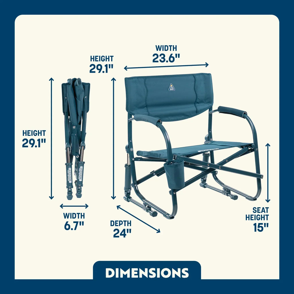 Smooth Motion Grab & Go Rocker - Choice 551 - Patented Spring-Action Rocking Chair for Camping Detail