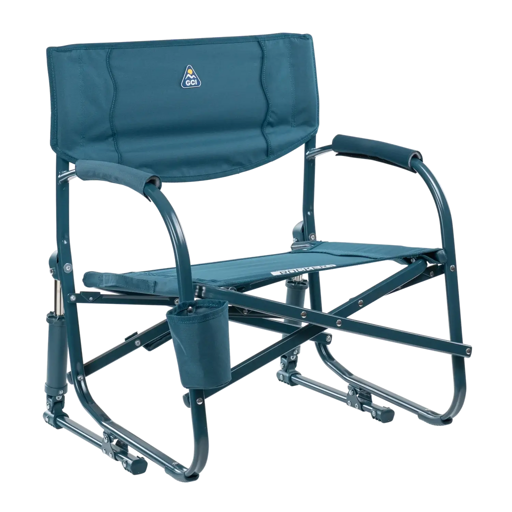 Smooth Motion Grab & Go Rocker - Choice 551 - Patented Spring-Action Rocking Chair for Camping - Teal