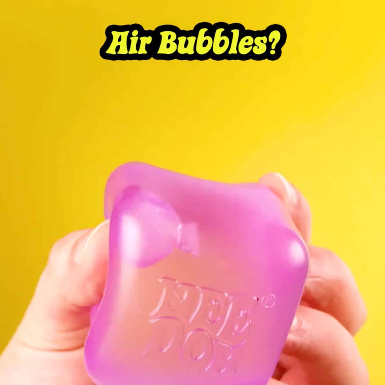 Squishable Nice Cube NeeDoh Nice Cube | Series Elm Bridge - Nice Cubes Clear Satisfying Crunch Stress Toy Detail