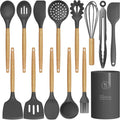 Durable Steel Silicone Cooking Utensils Set - 446°F Heat Resistant Silicone Kitchen Utensils for Cooking,Kitchen Utensil Spatula Se... - High-Precision Culinary Tool for Baking & Cooking - Default Title
