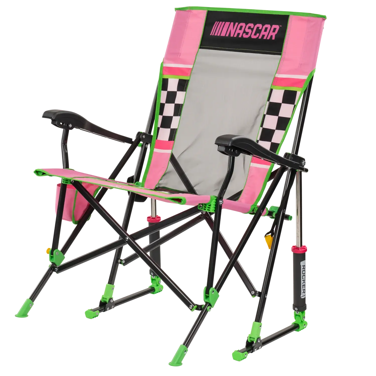 Smooth Motion RoadTrip Rocker - NASCAR For Her - Choice 560 - Freestyle Rocker Portable Outdoor Folding Chair Detail