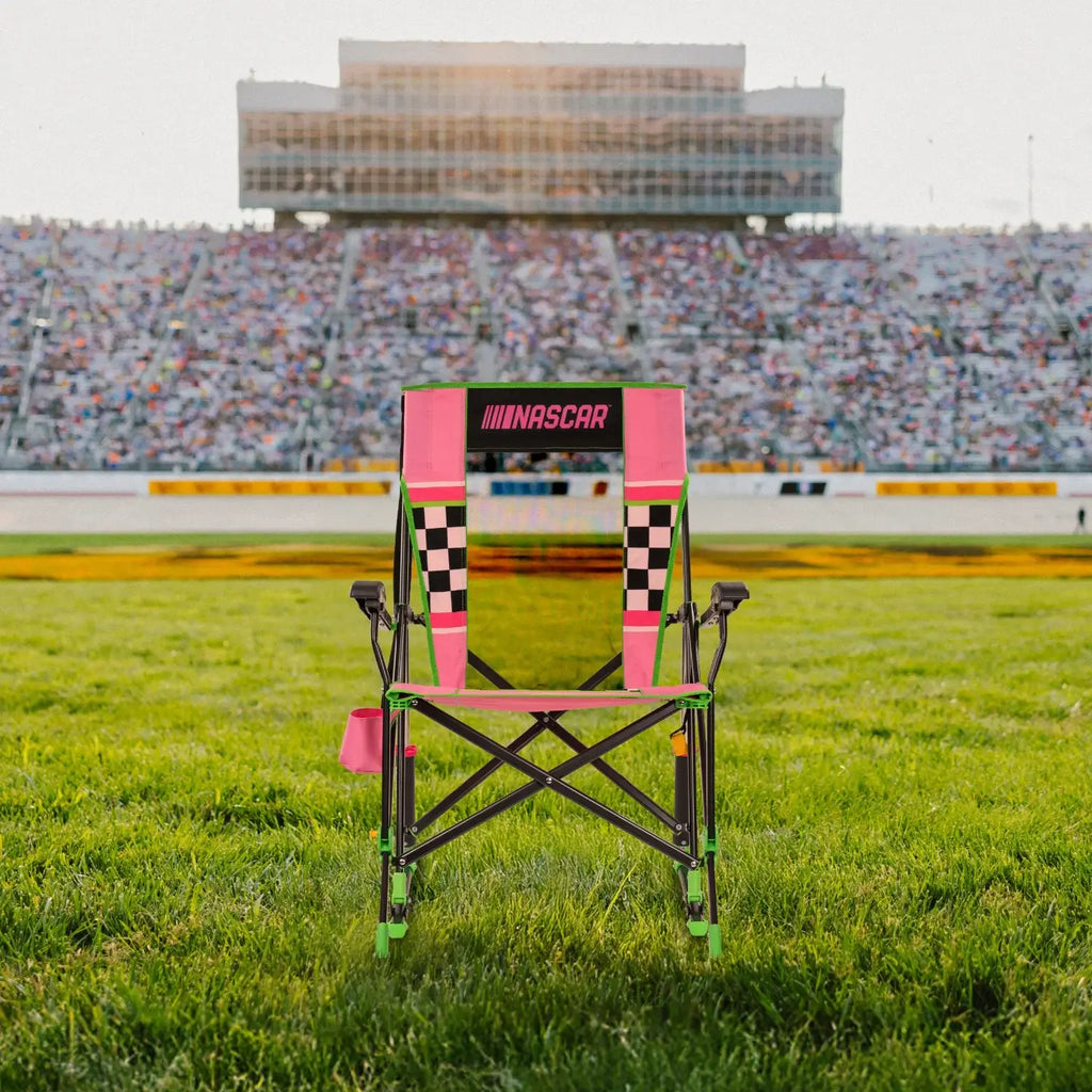 Smooth Motion RoadTrip Rocker - NASCAR For Her - Choice 560 - Freestyle Rocker Portable Outdoor Folding Chair Detail