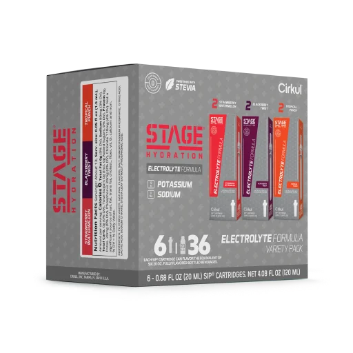 Vitamin-Infused Stage 6-Pack Variety Pack 4ZSP - Sugar-Free Fruit Flavor Cartridge Refill Detail