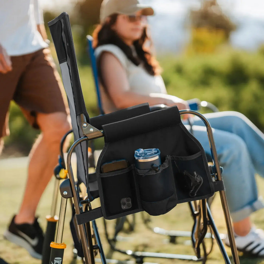 Luxury Camp Stowaway Rocker - Choice 794 - RoadTrip Rocker Smooth Motion Camp Chair Detail