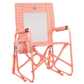 Luxury Camp Stowaway Rocker - Choice 794 - RoadTrip Rocker Smooth Motion Camp Chair - Coral Mosaic