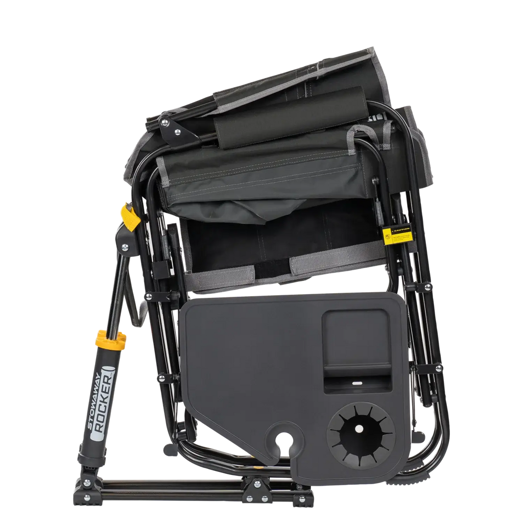 Premium All-Weather Stowaway Rocker with Side Table - Choice 253 - Freestyle Rocker Portable Outdoor Folding Chair Detail
