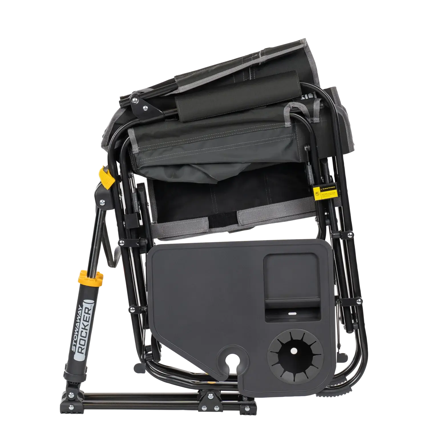 Premium All-Weather Stowaway Rocker with Side Table - Choice 253 - Freestyle Rocker Portable Outdoor Folding Chair Detail