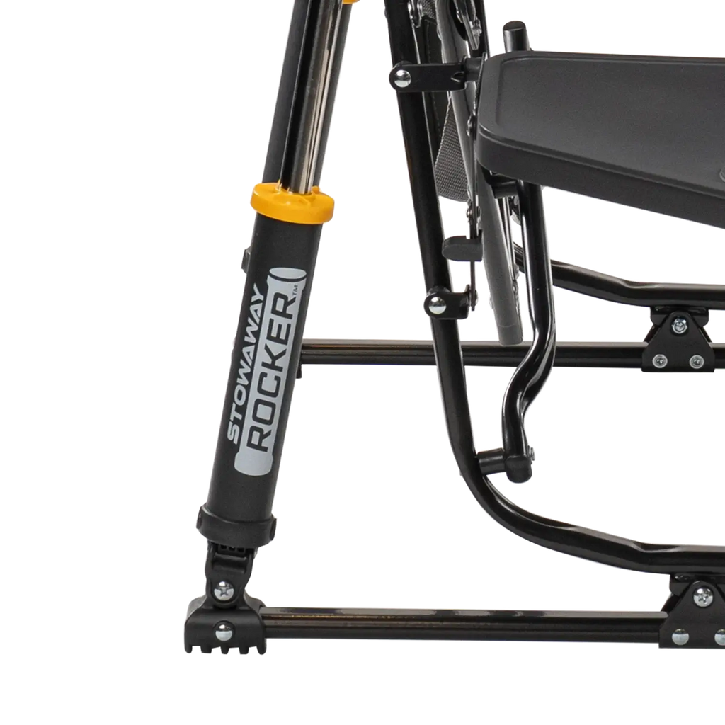 Premium All-Weather Stowaway Rocker with Side Table - Choice 253 - Freestyle Rocker Portable Outdoor Folding Chair Detail