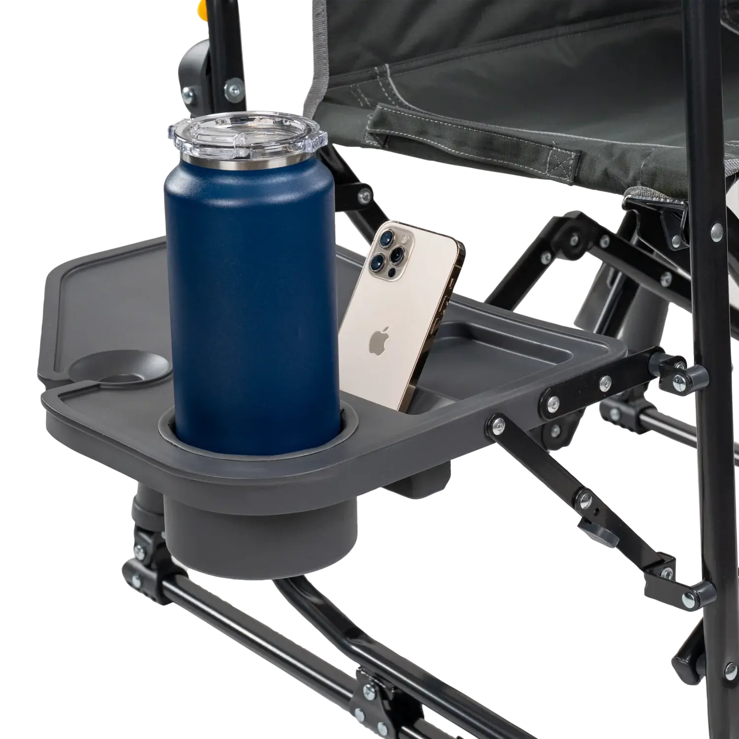 Premium All-Weather Stowaway Rocker with Side Table - Choice 253 - Freestyle Rocker Portable Outdoor Folding Chair Detail