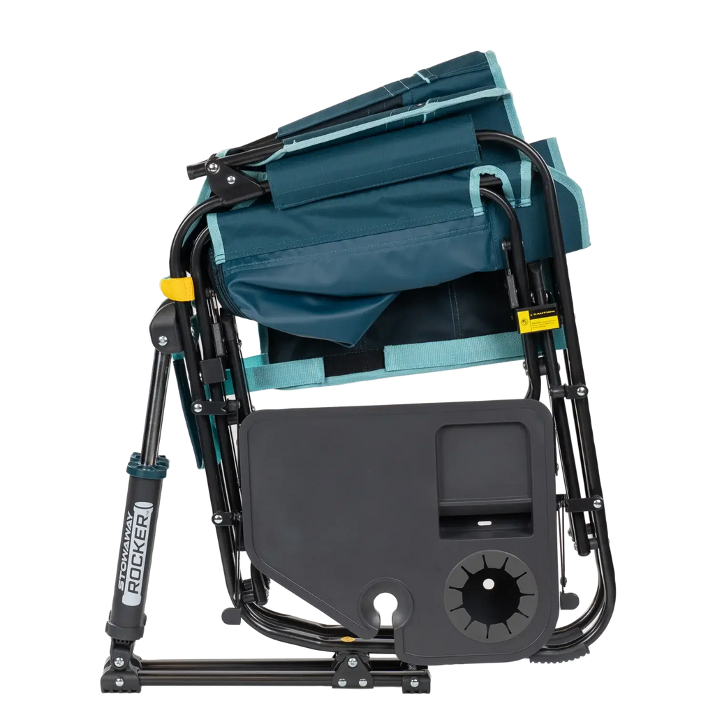 Premium All-Weather Stowaway Rocker with Side Table - Choice 253 - Freestyle Rocker Portable Outdoor Folding Chair Detail
