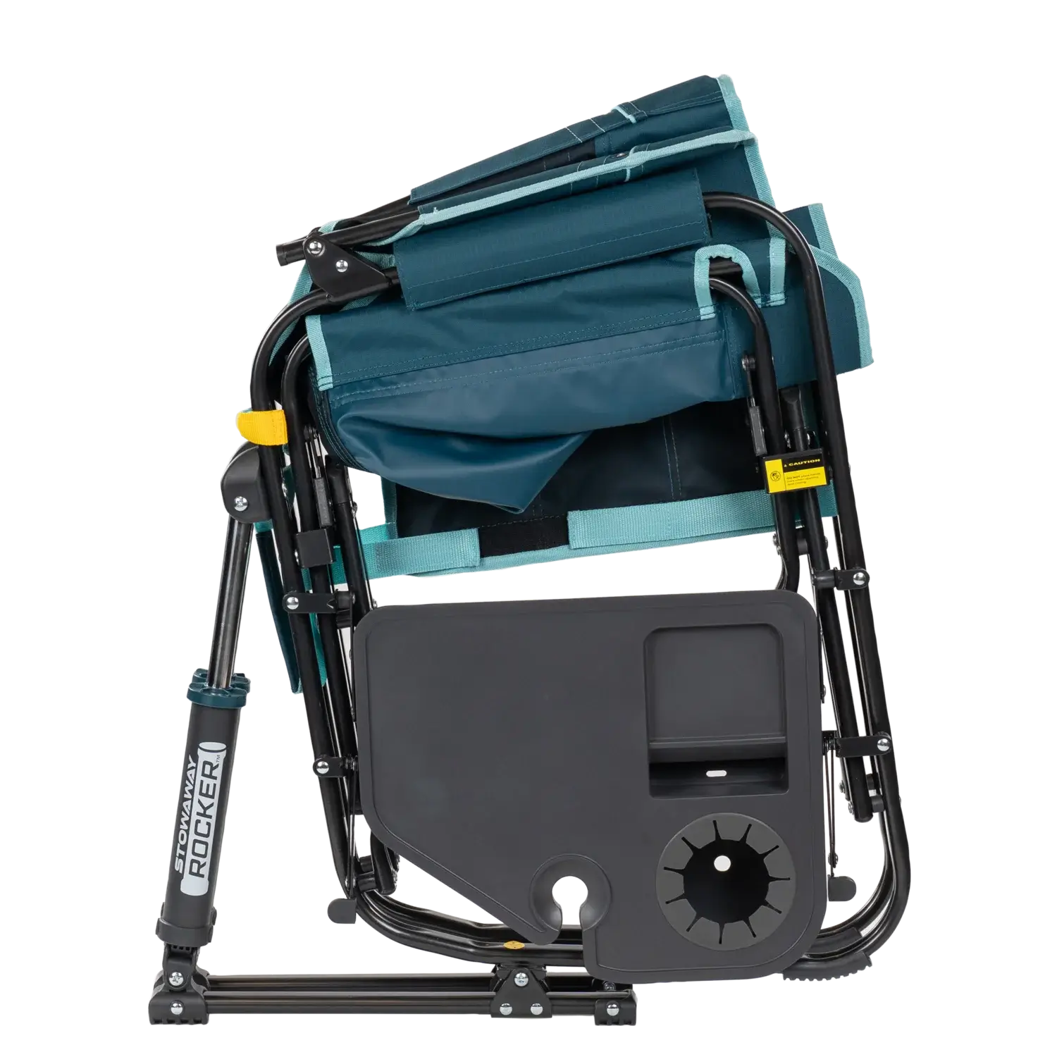 Premium All-Weather Stowaway Rocker with Side Table - Choice 253 - Freestyle Rocker Portable Outdoor Folding Chair Detail