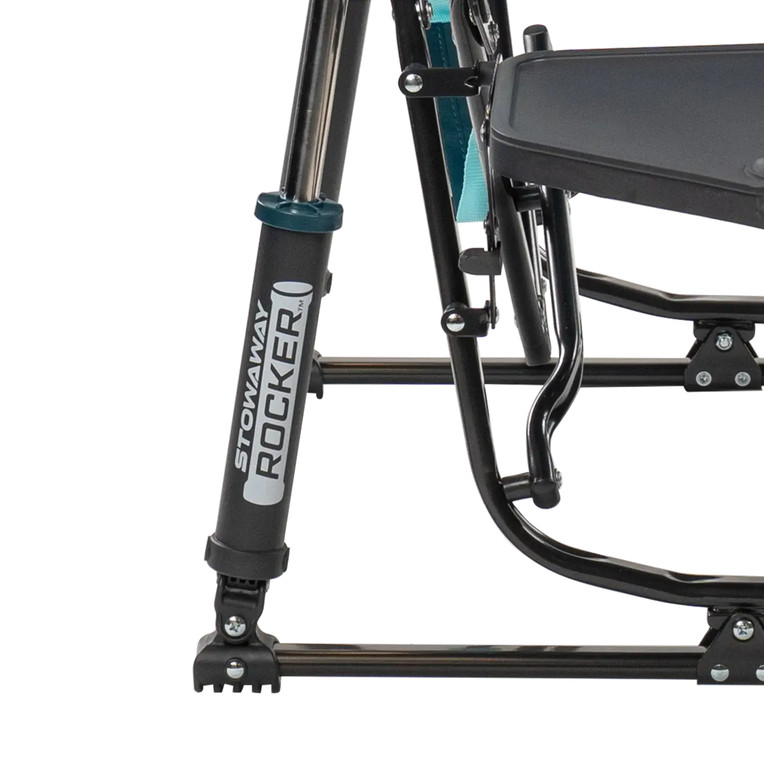 Premium All-Weather Stowaway Rocker with Side Table - Choice 253 - Freestyle Rocker Portable Outdoor Folding Chair Detail
