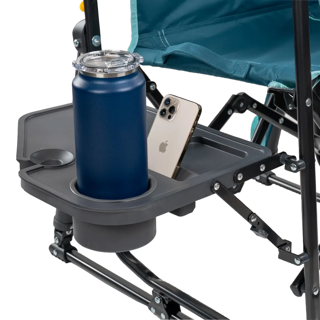 Premium All-Weather Stowaway Rocker with Side Table - Choice 253 - Freestyle Rocker Portable Outdoor Folding Chair Detail