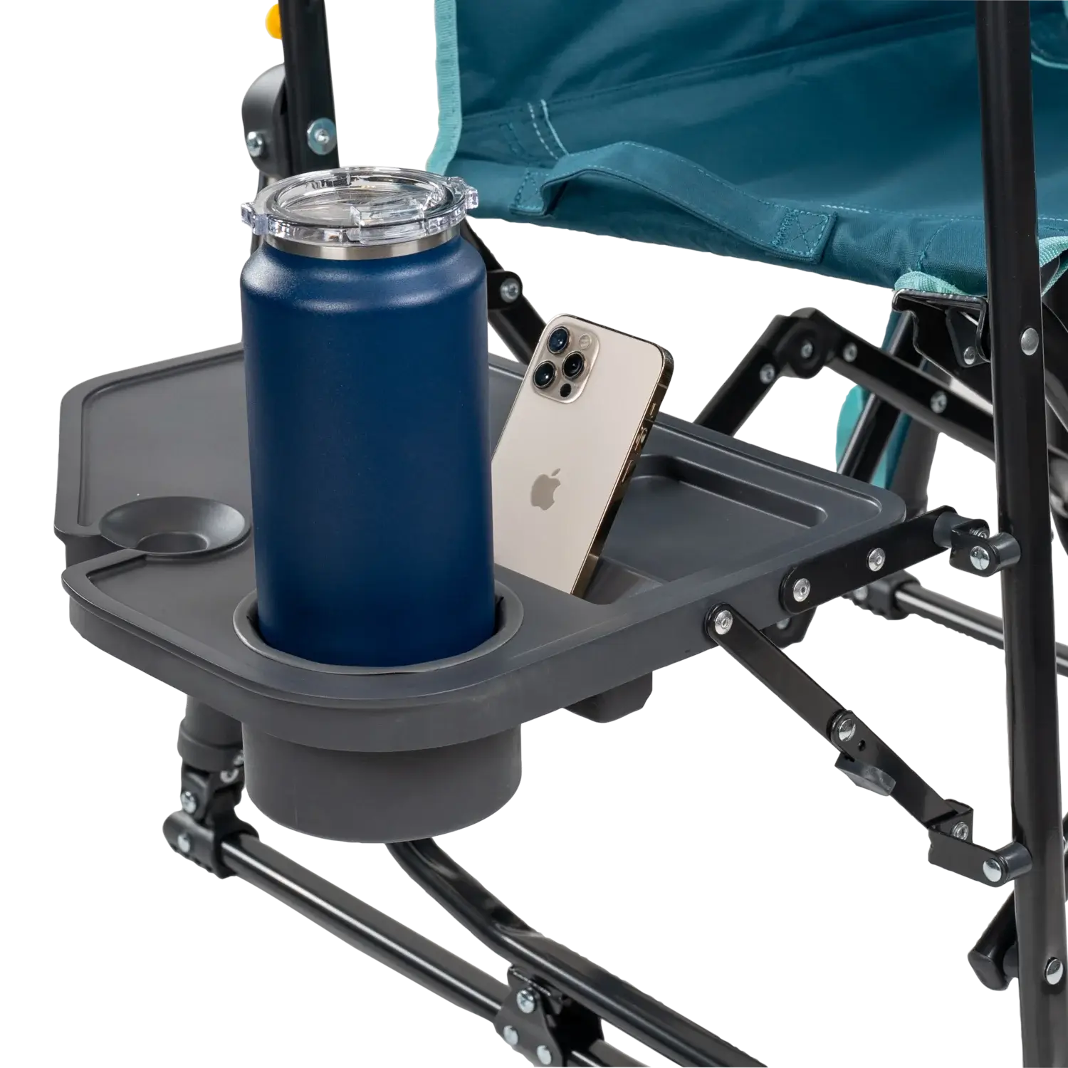 Premium All-Weather Stowaway Rocker with Side Table - Choice 253 - Freestyle Rocker Portable Outdoor Folding Chair Detail