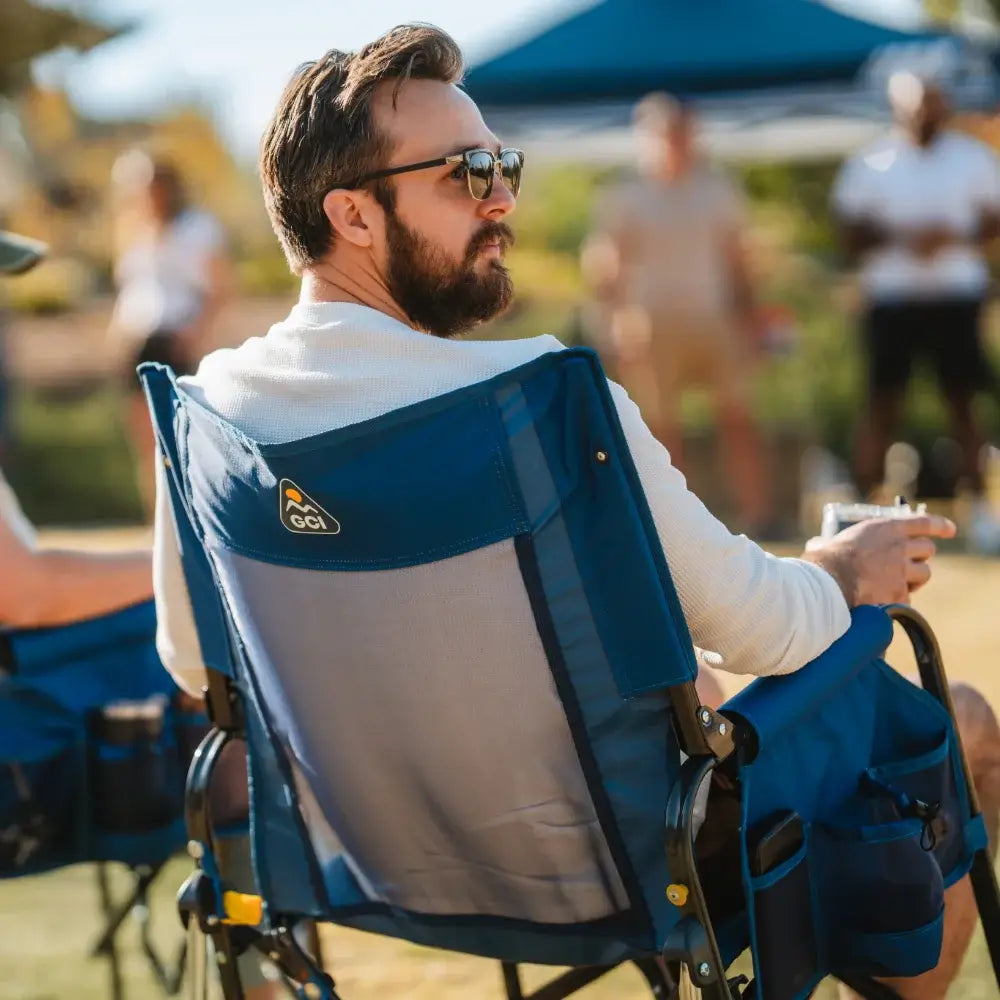 Luxury Camp Stowaway Rocker - Choice 794 - RoadTrip Rocker Smooth Motion Camp Chair Detail