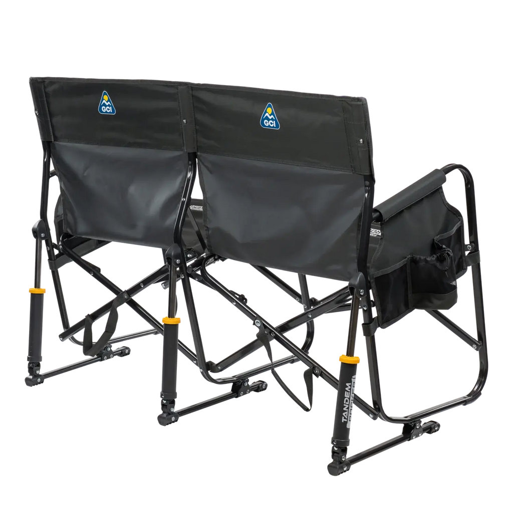 Premium All-Weather Tandem Rocker - Choice 227 - Heavy-Duty Kickback Rocker with Beverage Holder Detail