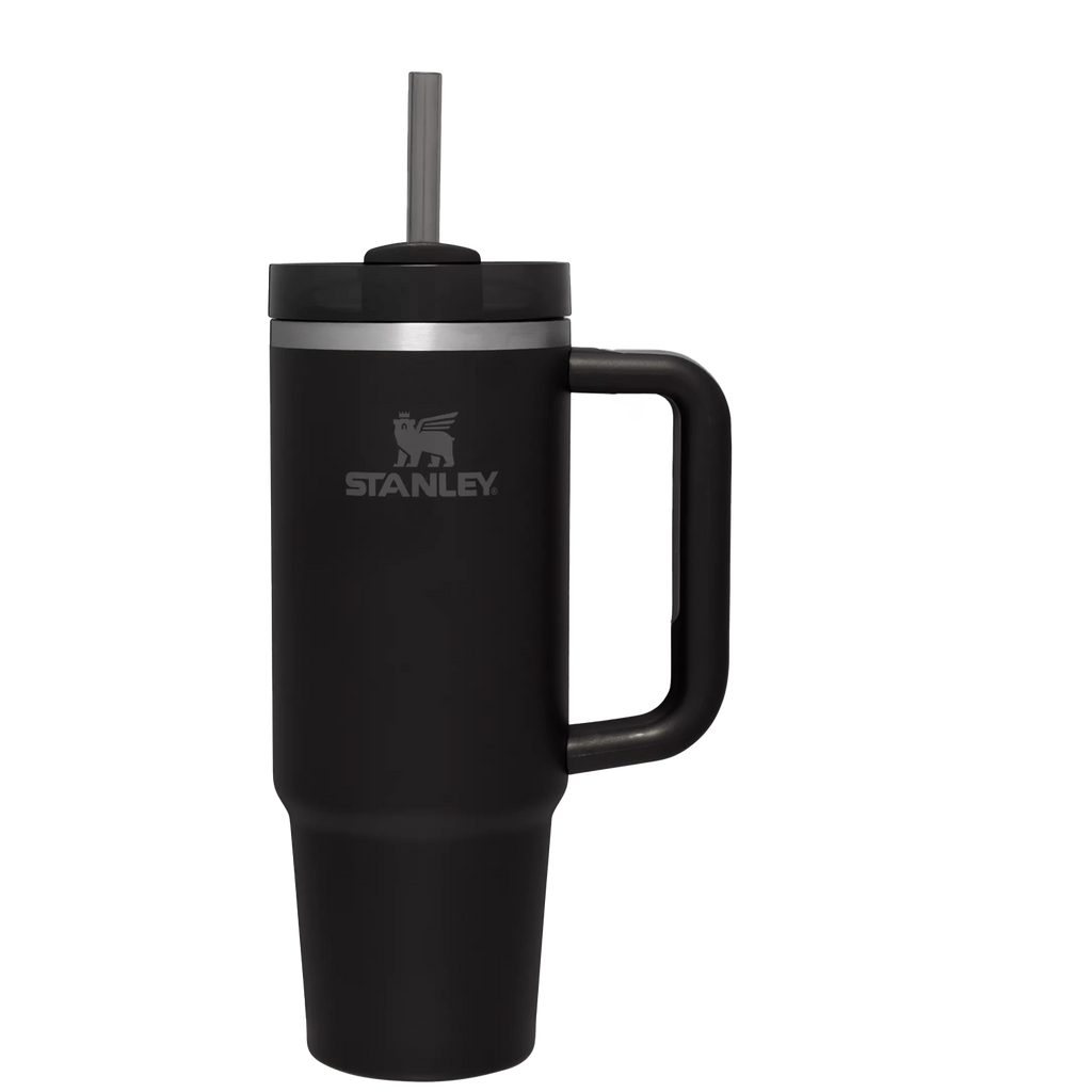 Double-Wall Vacuum The Quencher H2.0 Flowstate Tumbler | Stanley Create D331C - 40oz Large Capacity Car-Cup Friendly Quencher - Black